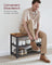 Shoe Bench - Wood - Rustic Brown - 3-Tier Storage with Seating