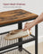 Shoe Bench - Wood - Rustic Brown - 3-Tier Storage with Seating
