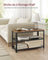 Shoe Bench - Wood - Rustic Brown - 3-Tier Storage with Seating