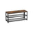 Shoe Bench - Steel - Rustic Brown and Black