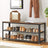 Shoe Bench - Steel - Rustic Brown and Black