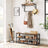 Shoe Bench - Steel - Rustic Brown and Black