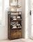 Shoe Cabinet - Engineered Wood - Rustic Brown and Black