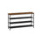 4-Tier Shoe Rack - Steel Frame with Fabric Shelves - Rustic Brown and Black - Space-Saving Shoe Storage for 15-18 Pairs