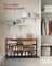 4-Tier Shoe Rack - Steel Frame with Fabric Shelves - Rustic Brown and Black - Space-Saving Shoe Storage for 15-18 Pairs