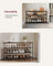 4-Tier Shoe Rack - Steel Frame with Fabric Shelves - Rustic Brown and Black - Space-Saving Shoe Storage for 15-18 Pairs