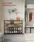5-Tier Shoe Rack - Steel Frame - Rustic Brown and Black - Narrow Storage Organizer for Wardrobe and Hallway