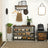 Shoe Rack - Mesh Shelves - Rustic Brown and Black - Simple Structure