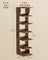 Slim Shoe Rack - Wood - Rustic Brown - 7-Tier Design for Small Spaces
