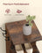 Slim Shoe Rack - Wood - Rustic Brown - 7-Tier Design for Small Spaces