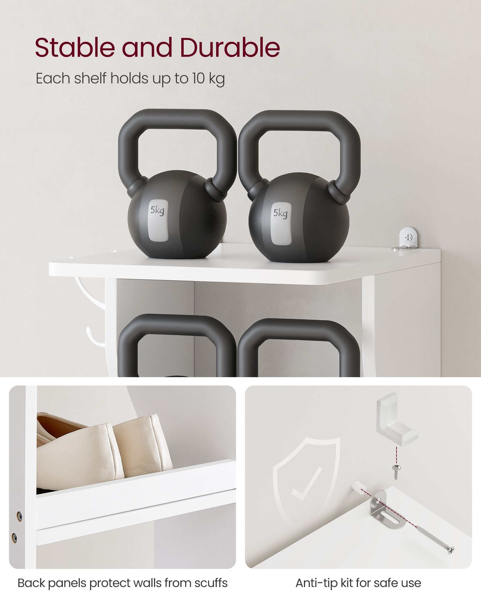 Shoe Rack - Engineered Wood - Neutral Color
