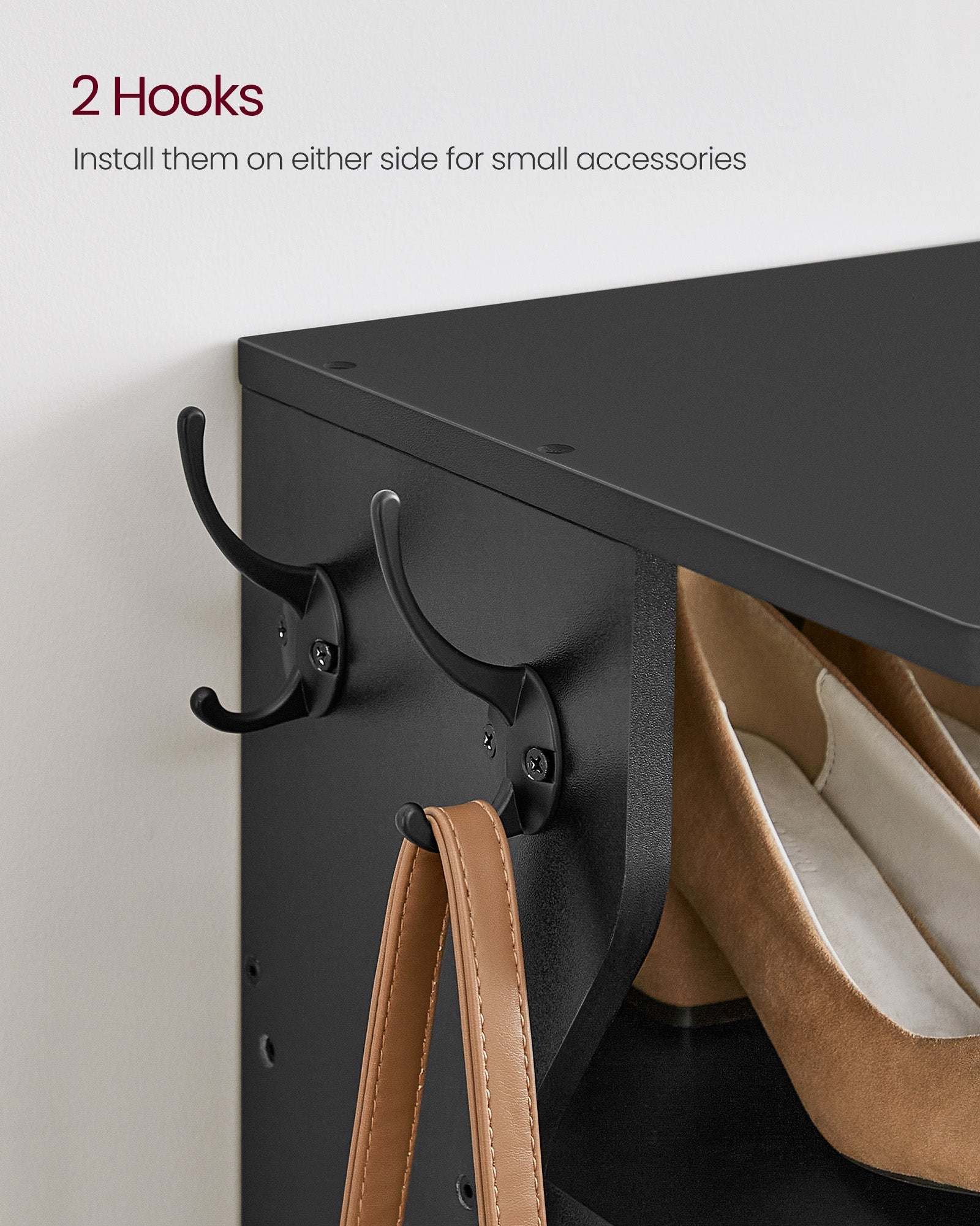 Slim Shoe Rack - Metal - Black - 6-Tier Storage for Small Spaces