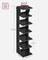 Slim Shoe Rack - Metal - Black - 6-Tier Storage for Small Spaces