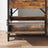 Shoe Cabinet - Wood - Rustic Brown and Black - Capable of Storing 15-18 Pairs with Open Compartment and Internal Dividers