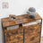 Shoe Cabinet - Wood - Rustic Brown and Black - Capable of Storing 15-18 Pairs with Open Compartment and Internal Dividers
