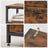 Shoe Cabinet - Wood - Rustic Brown and Black - Capable of Storing 15-18 Pairs with Open Compartment and Internal Dividers