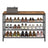 3-Tier Shoe Rack - 72L - Particleboard - Rustic Brown Design - Mesh Shelves
