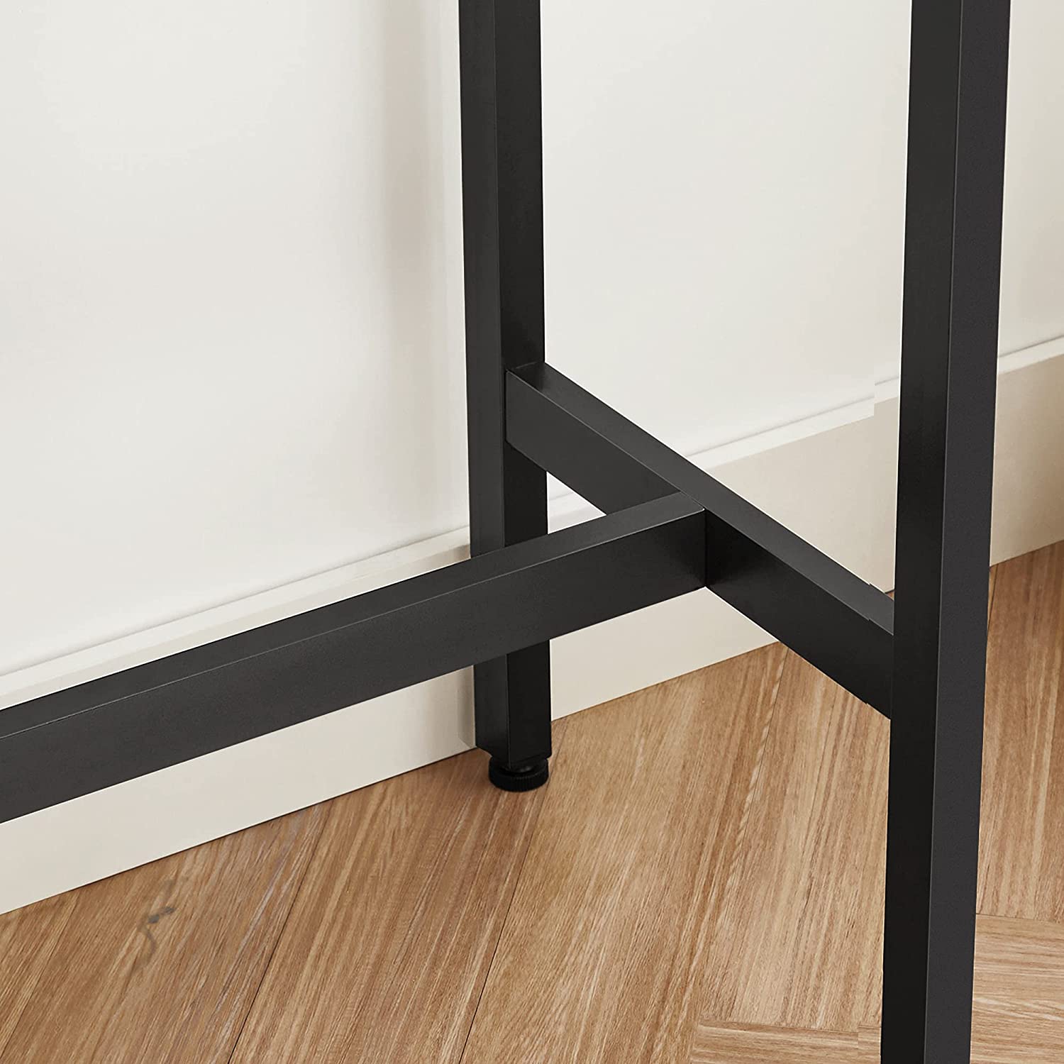Narrow Rectangular Bar Table - Steel Frame - Greige and Black