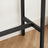 Narrow Rectangular Bar Table - Steel Frame - Greige and Black