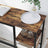 Dining Table - Engineered Wood - Rustic Brown and Black - Includes Wine Glass Holder and Bottle Rack
