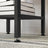 Dining Table - Engineered Wood - Rustic Brown and Black - Includes Wine Glass Holder and Bottle Rack