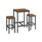 Dining Table and Chairs Set - Wood - Rustic Brown and Black