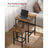 Dining Table and Chairs Set - Wood - Rustic Brown and Black