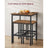 Dining Table and Chairs Set - Wood - Rustic Brown and Black