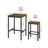 Dining Table and Chairs Set - Wood - Rustic Brown and Black