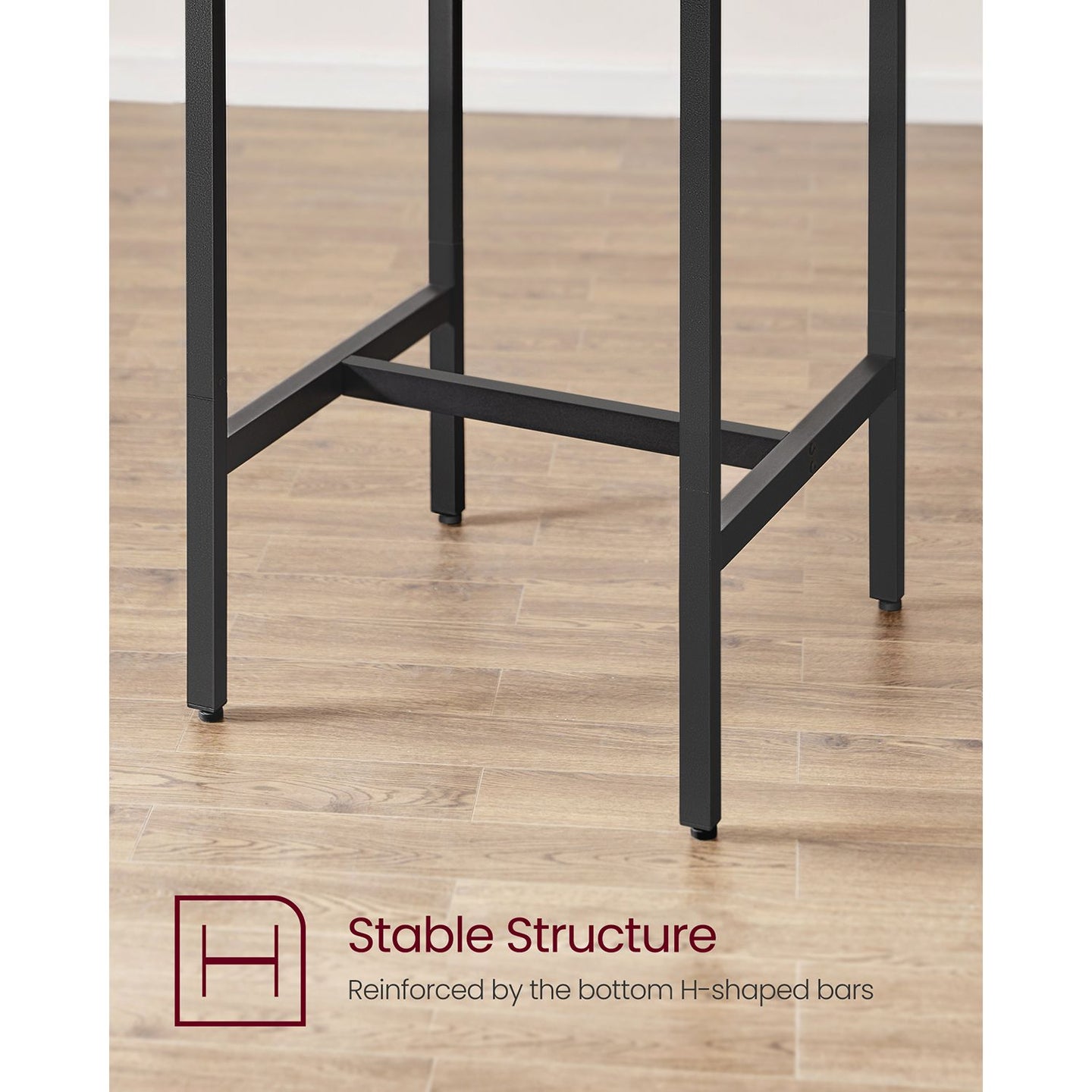 Dining Table and Chairs Set - Wood - Rustic Brown and Black