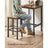 Dining Table and Chairs Set - Wood - Rustic Brown and Black