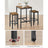 Dining Table and Chairs Set - Wood - Rustic Brown and Black