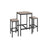 Dining Table and Chairs Set - Wood - Rustic Brown and Black