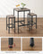 Bar Table and Stools Set - Wood - Heather Greige
