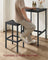 Bar Table and Stools Set - Ebony Black - Wooden