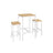 Square Bar Table Set - Includes 2 Bar Stools - Wood - Golden Oak