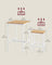 Square Bar Table Set - Includes 2 Bar Stools - Wood - Golden Oak