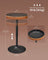 Height Adjustable Bar Table - Synthetic Leather - Ash Brown