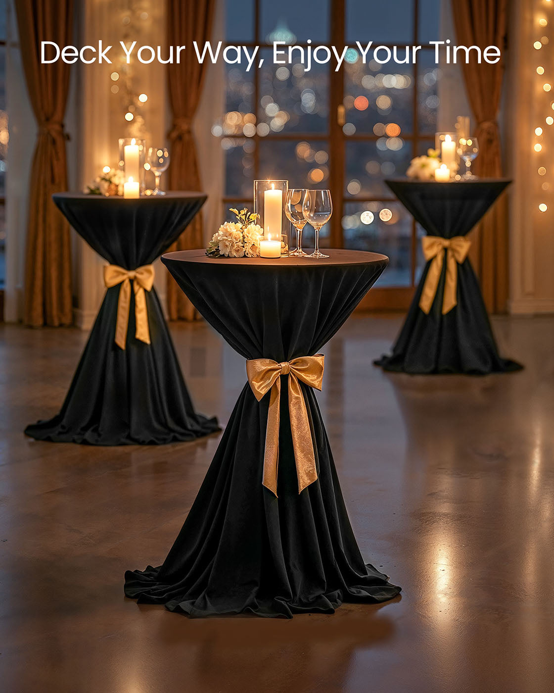 Round Cocktail Table - Metal - Ink Black