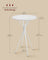 Round Cocktail Table - Metal - Cloud White