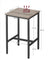 Tall Square Bar Table - Heavy-Duty Steel - Natural Wood
