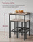 Tall Square Bar Table - Heavy-Duty Steel - Natural Wood