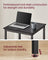 Breakfast Bar Table - Heavy-Duty Steel - Ebony Black - Square
