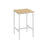 Breakfast Bar Table - Heavy-Duty Steel Frame - Oak and White - Square