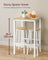 Breakfast Bar Table - Heavy-Duty Steel Frame - Oak and White - Square