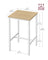 Breakfast Bar Table - Heavy-Duty Steel Frame - Oak and White - Square