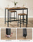 Bar Table Set - Includes 2 Bar Stools - Wood - Rustic Brown