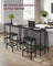 Dining Table Set - Steel Frame - Ebony Black - Includes Bar Table and 2 Stools