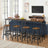Bar Table Set - Industrial Steel Frame - Rustic Brown and Black - Includes Two Bar Stools