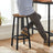 Bar Table Set - Industrial Steel Frame - Rustic Brown and Black - Includes Two Bar Stools